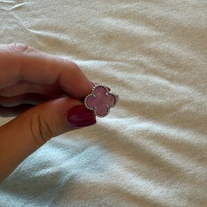 Elegant Pink Clover Pendant